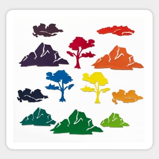 Nature's Primary Colors Rainbow Sticker